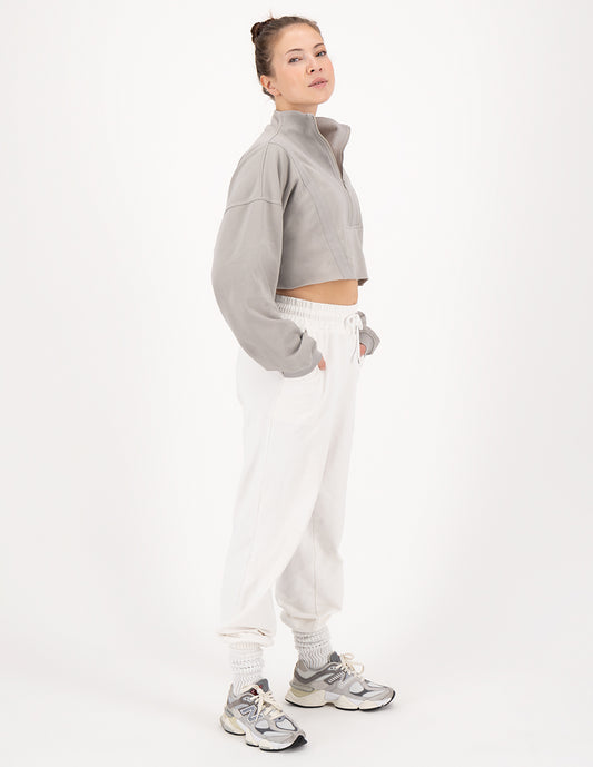 HOODIE CORTA GRIS